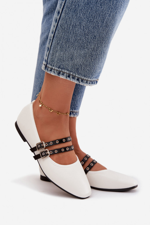 Ballerine Femminile con strisce Colore bianco Deliora