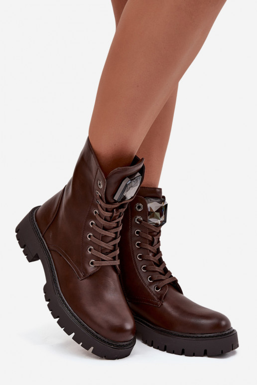 Stivaletti da lavoro FemminileOzdoba Eko Pelle CzekoladoAe Karessa