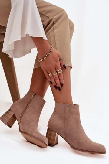 Stivali da donna in ecopelle scamosciataoAe beige Deverilou