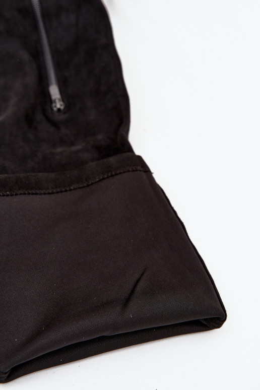 stivali con i tacchi e piattaforma sopra il ginocchio in ecopelle scamosciataoAe colore nero Amareen