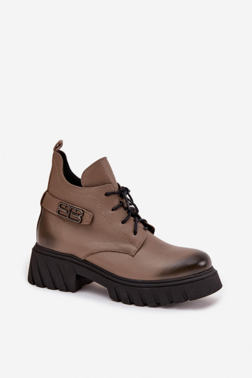 Zazoo 60483 Stivali da donna Con piano basso riscaldamento beige