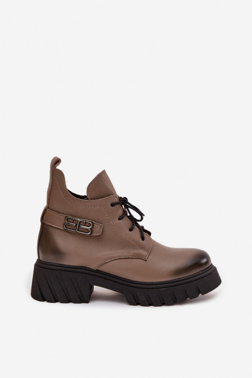 Zazoo 60483 Stivali da donna Con piano basso riscaldamento beige