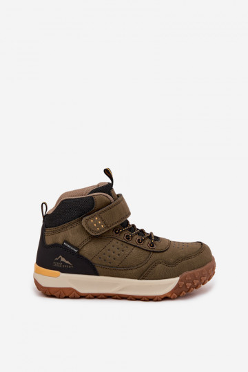 scarponi da trekking Infantile con chiusure adesive colore kaki Pavisse 2