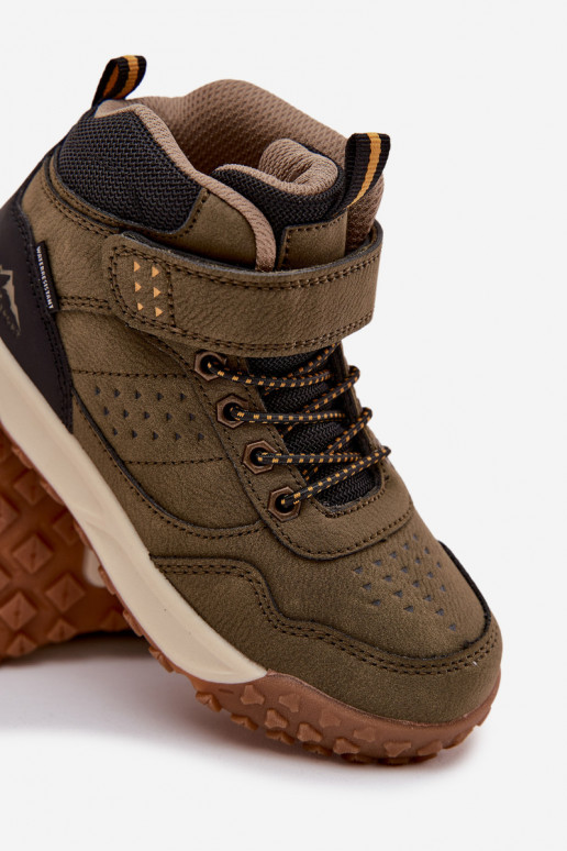 scarponi da trekking Infantile con chiusure adesive colore kaki Pavisse