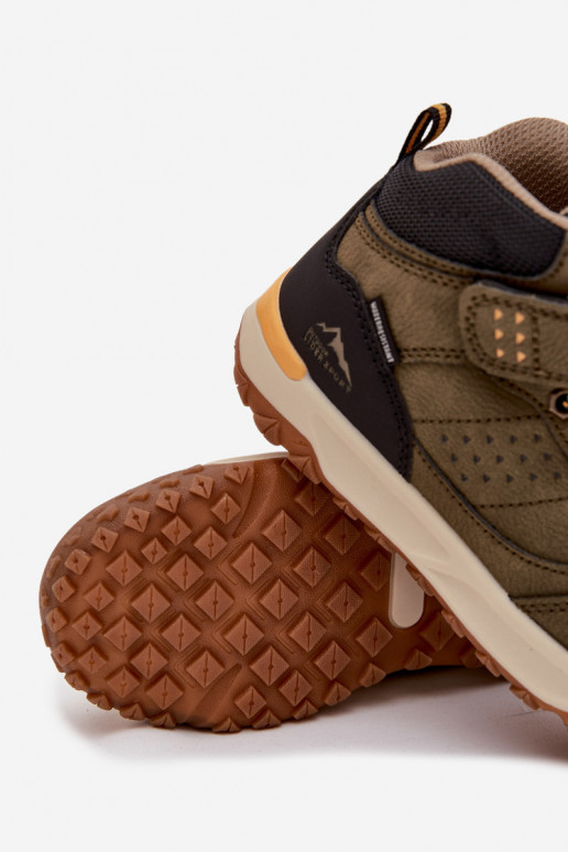 scarponi da trekking Infantile con chiusure adesive colore kaki Pavisse