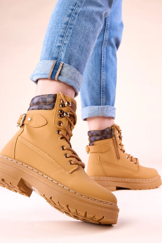 Stivali caldi marroni in similpelle...