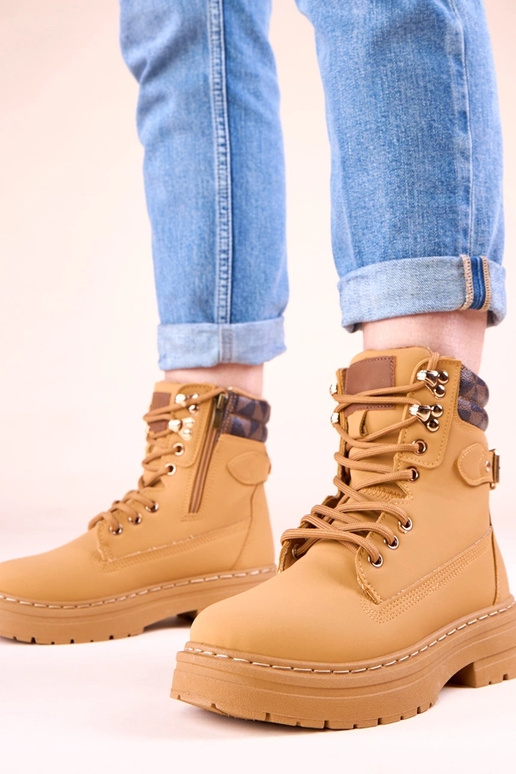 Stivali caldi marroni in similpelle...