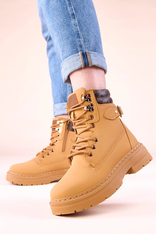 Stivali caldi marroni in similpelle...