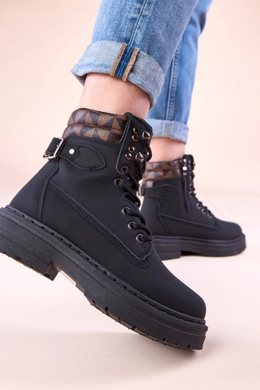 Stivali caldi neri in similpelle...