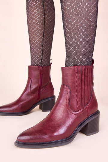 Stivaletti bordo su tacco con fascia elastica Sesie