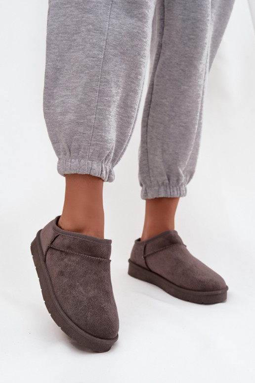 Stivali da neve Femminile riscaldamento con pelliccia all interno colore grigio Serenne