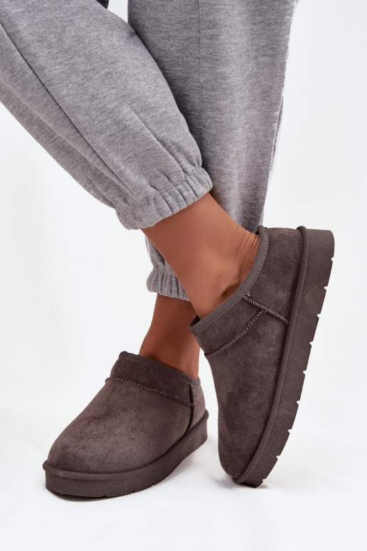 Stivali da neve Femminile riscaldamento con pelliccia all interno colore grigio Serenne