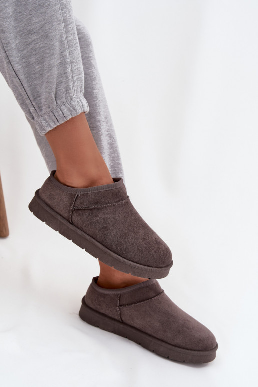 Stivali da neve Femminile riscaldamento con pelliccia all interno colore grigio Serenne