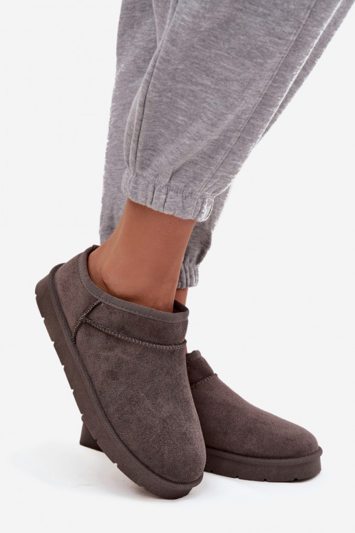 Stivali da neve Femminile riscaldamento con pelliccia all interno colore grigio Serenne