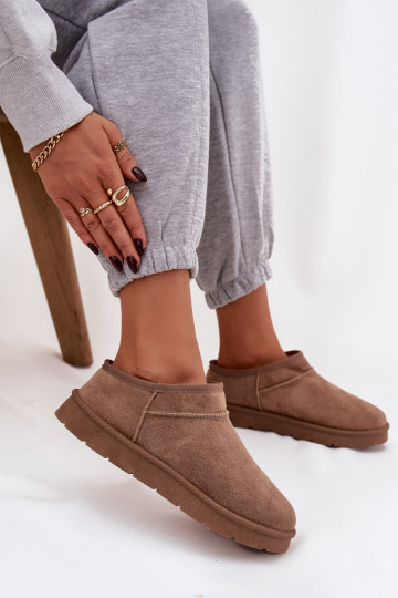 Stivali da neve Femminile riscaldamento con pelliccia all interno colore marrone Serenne