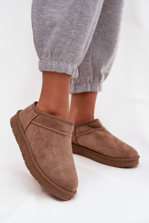 Stivali da neve Femminile riscaldamento con pelliccia all interno colore marrone Serenne