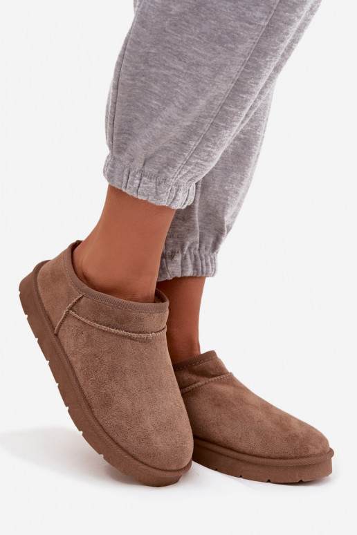 Stivali da neve Femminile riscaldamento con pelliccia all interno colore marrone Serenne