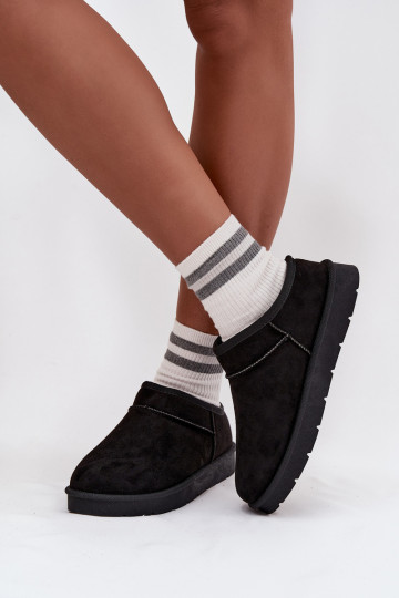 Stivali da neve Femminile riscaldamento con pelliccia all interno colore nero Serenne