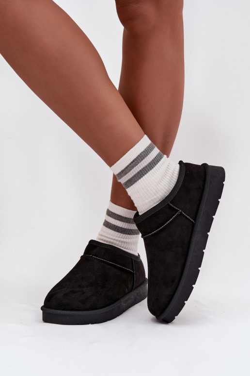 Stivali da neve Femminile riscaldamento con pelliccia all interno colore nero Serenne