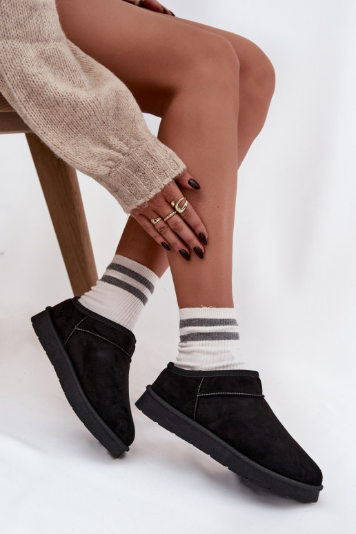 Stivali da neve Femminile riscaldamento con pelliccia all interno colore nero Serenne