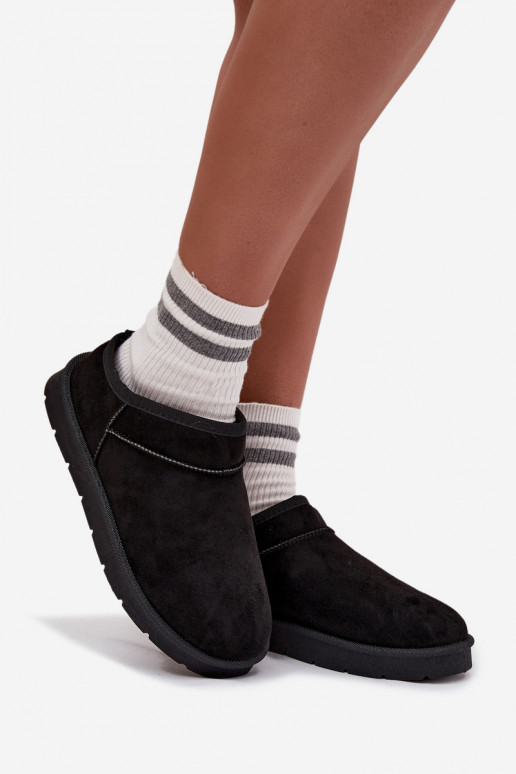 Stivali da neve Femminile riscaldamento con pelliccia all interno colore nero Serenne