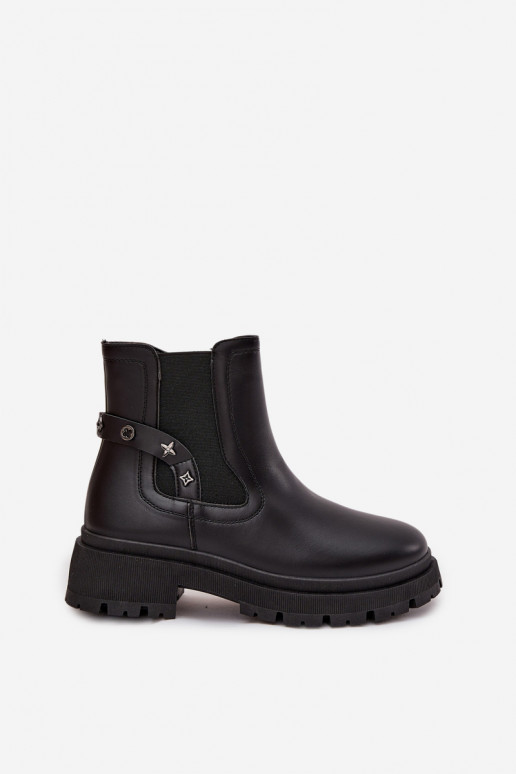 stivali alla moda Al Castello Con decorazionii Detalami riscaldamento colore nero Verisse