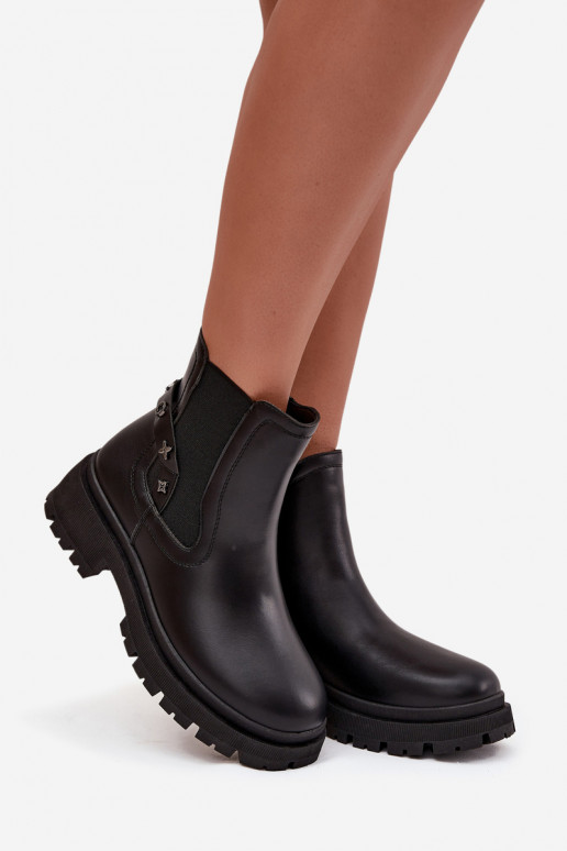 stivali alla moda Al Castello Con decorazionii Detalami riscaldamento colore nero Verisse