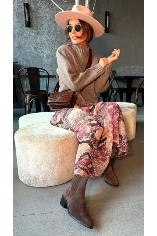 dalla pelle scamosciata Stivali con riscaldamento interno colore marrone Arelia