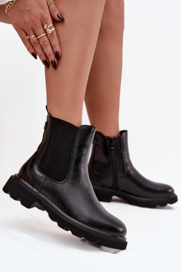 Stivaletti donna riscaldati color nero "Rivelia"