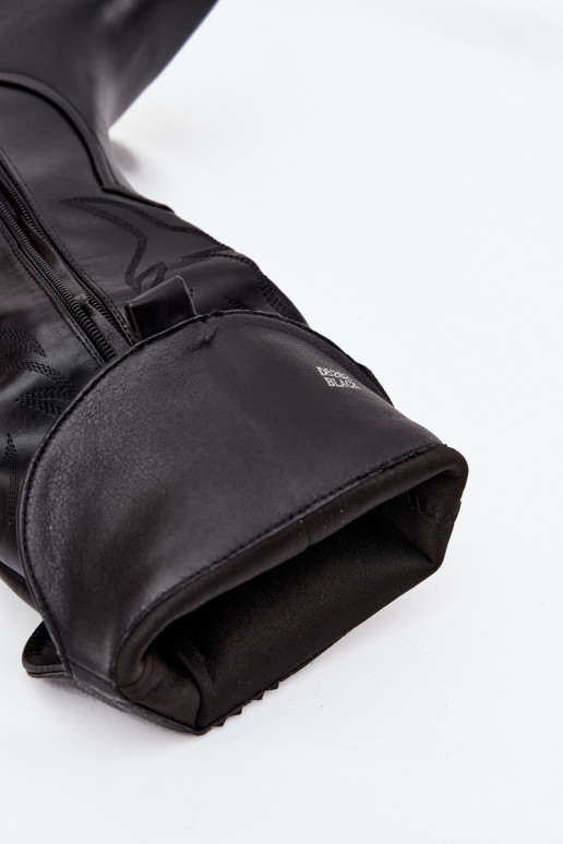 stivali stile coAboy con i tacchi Eko Pelle riscaldamento colore nero Zareen