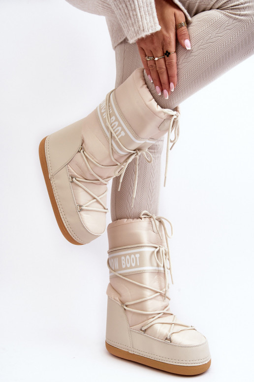 Femminile Alto Stivali da neve beige Venila