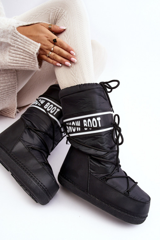 Femminile Alto Stivali da neve colore nero Venila