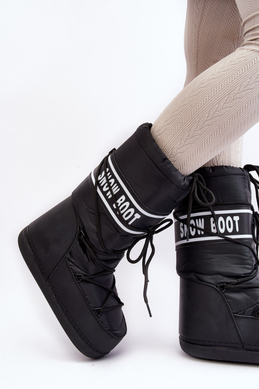 Femminile Alto Stivali da neve colore nero Venila