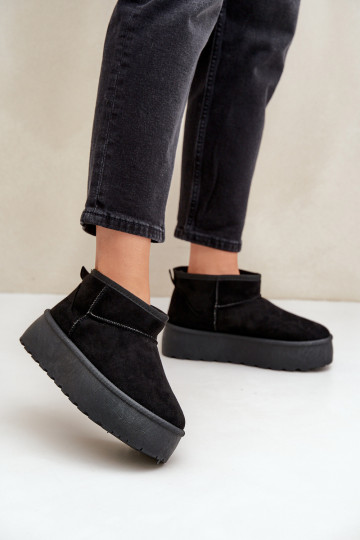 Stivali invernali donna con piattaforma color nero "Ninala" 2