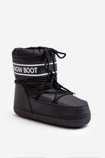 Femminile Stivali invernali stringati colore nero Soia