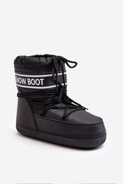 Femminile Stivali invernali stringati colore nero Soia