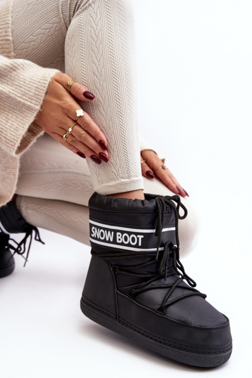 Femminile Stivali invernali stringati colore nero Soia