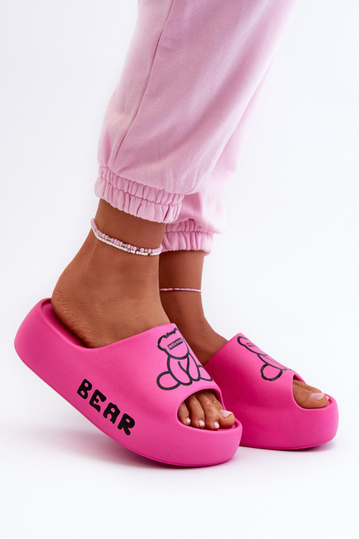 Pantofole leggere Pantofole da donna con suole massicce alla moda Con Orso colore rosa Lamira