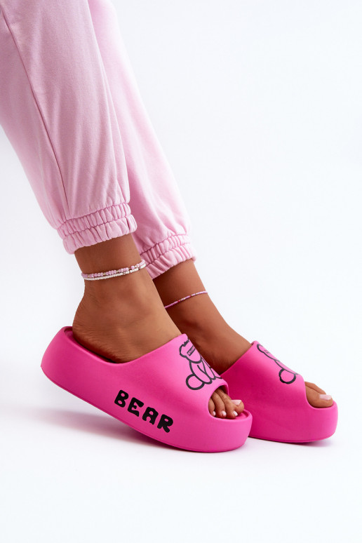 Pantofole leggere Pantofole da donna con suole massicce alla moda Con Orso colore rosa Lamira