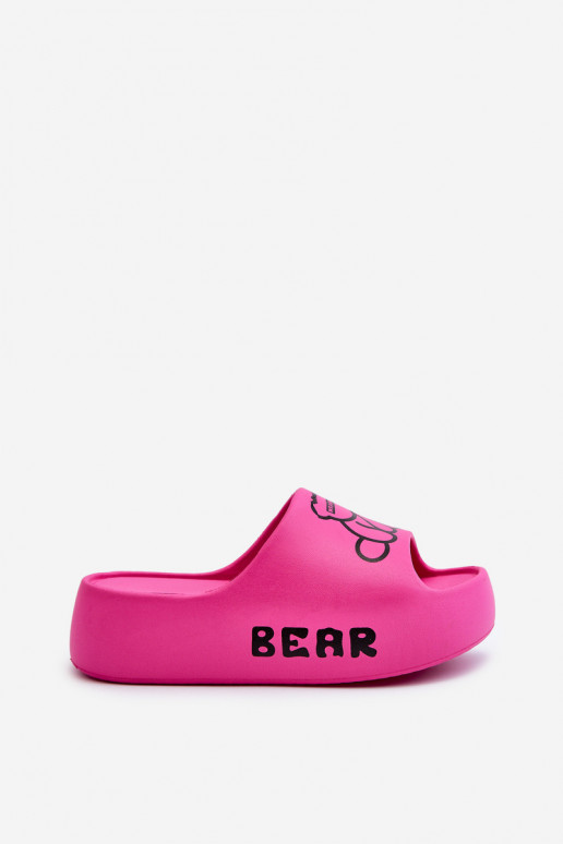 Pantofole leggere Pantofole da donna con suole massicce alla moda Con Orso colore rosa Lamira