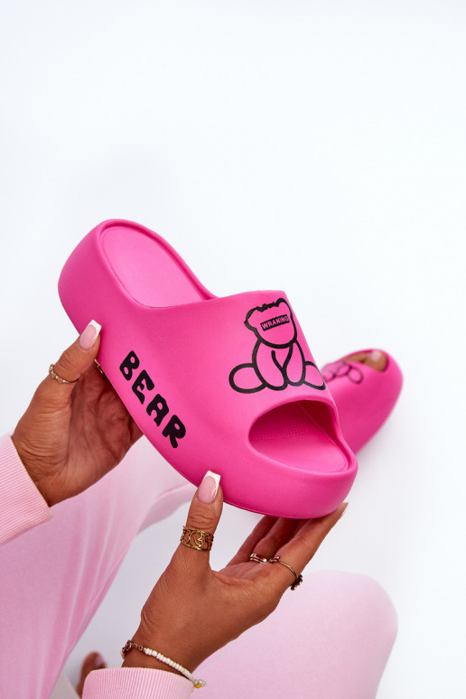 Pantofole leggere Pantofole da donna con suole massicce alla moda Con Orso colore rosa Lamira
