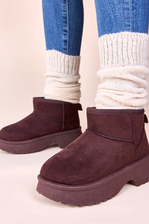 Stivaletti invernali marroni con...