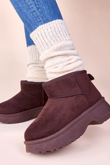 Stivaletti invernali marroni con platform Phoebe 2
