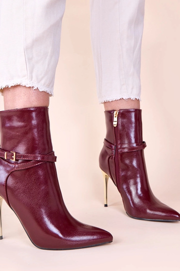 Stivaletti bordeaux con... 2