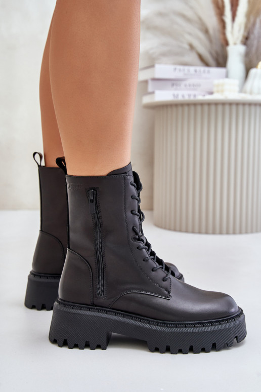 Pelle riscaldamento Stivaletti da lavoro Femminile Big Star OO274A387 colore nero