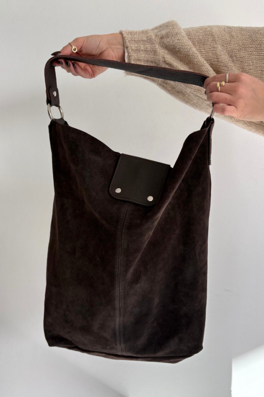 Grande Skórzana dalla pelle scamosciataoAa Palmare CzekoladoAa Hanelle