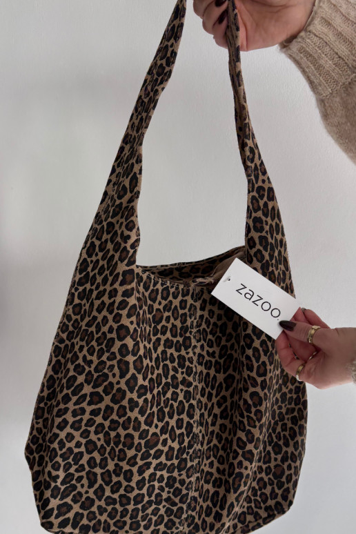 PalmareAbilitatoturalnego dalla pelle scamosciatau con motivi di pelliccia di leopardo colore avorio Sanea