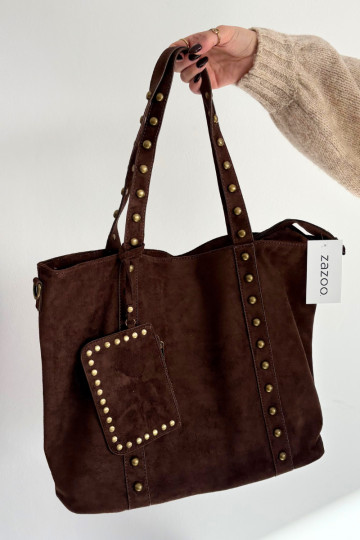 Borsa da donna con decorazione color cioccolato Kynelle