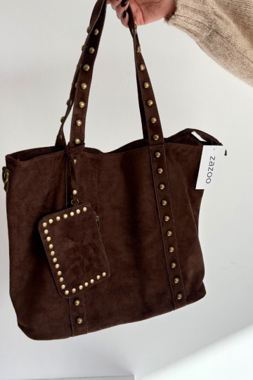 Borsa da donna con decorazione color cioccolato Kynelle 2