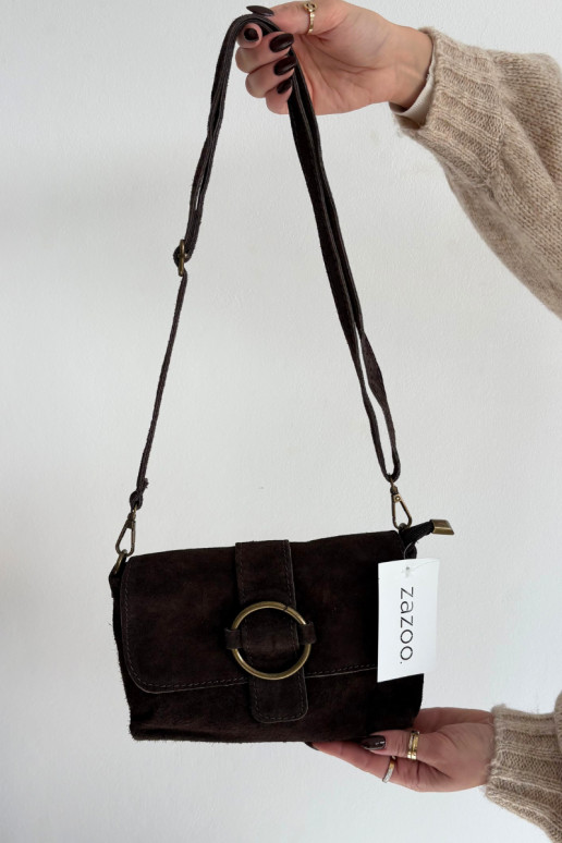 Skórzana dalla pelle scamosciataoAa Una piccola borsetta CzekoladoAa Jessel